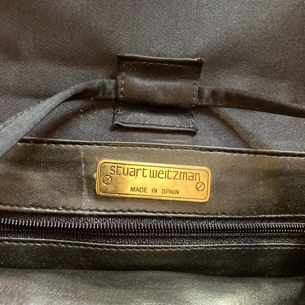 Stuart Weitzman Vintage Black Satin Purse - Picture 4 of 11